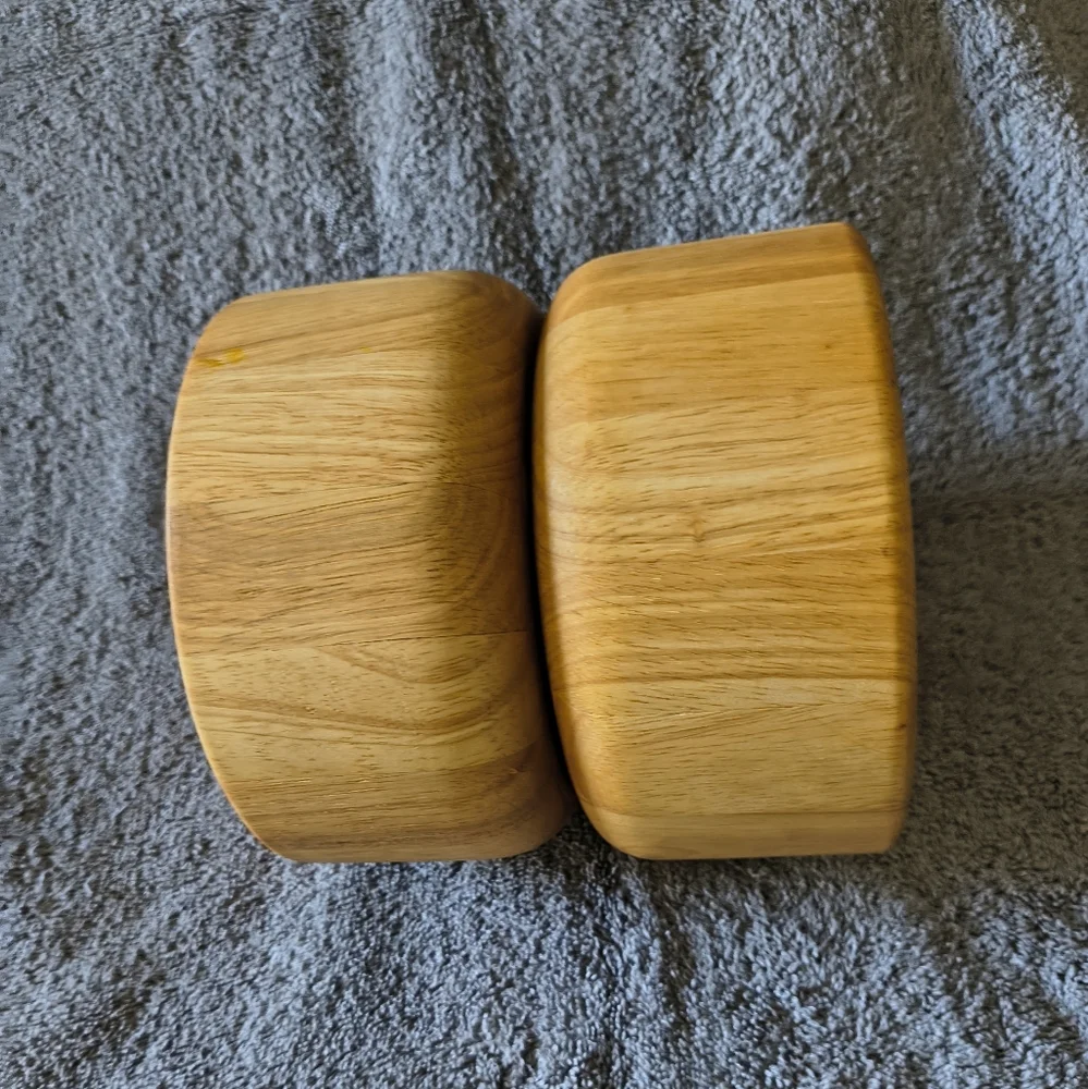 Dansk International Designs Set of 2 Wood Bowls Minimalist Salad All Occasions